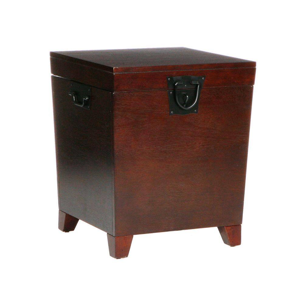 Pyramid Espresso Trunk End Table - thumbnail 6