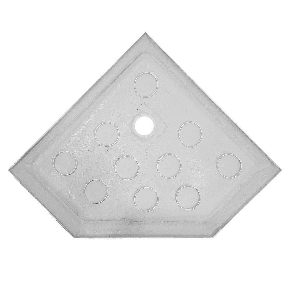 White 36" x 36" Neo-Angle Acrylic Shower Base