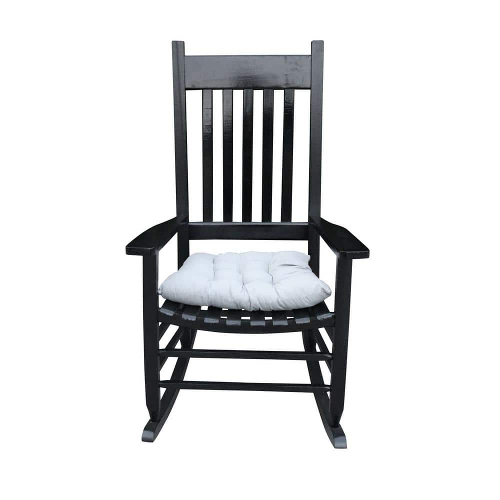 Miscool Anky Black Wood Outdoor Rocking Chair RCHD1020604 - The Home Depot