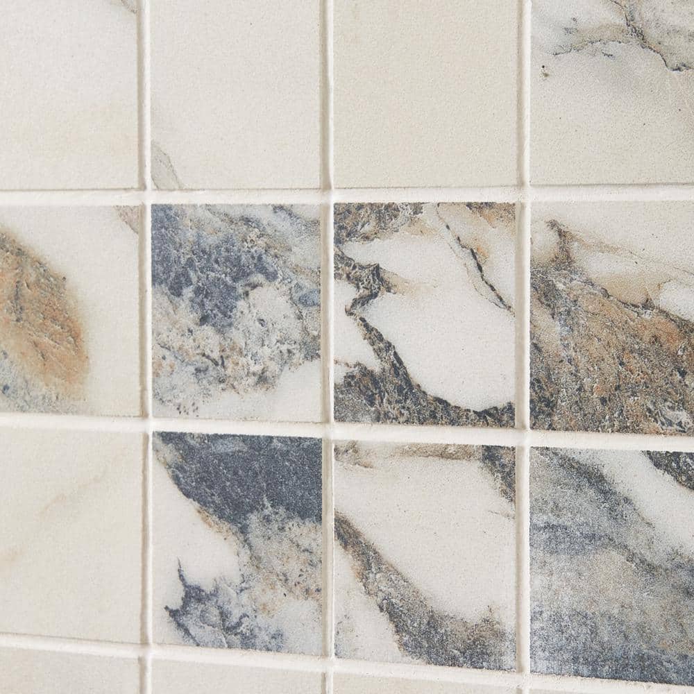 Calacatta Rustico Matte Porcelain Mosaic Tile for Indoor and Outdoor Use