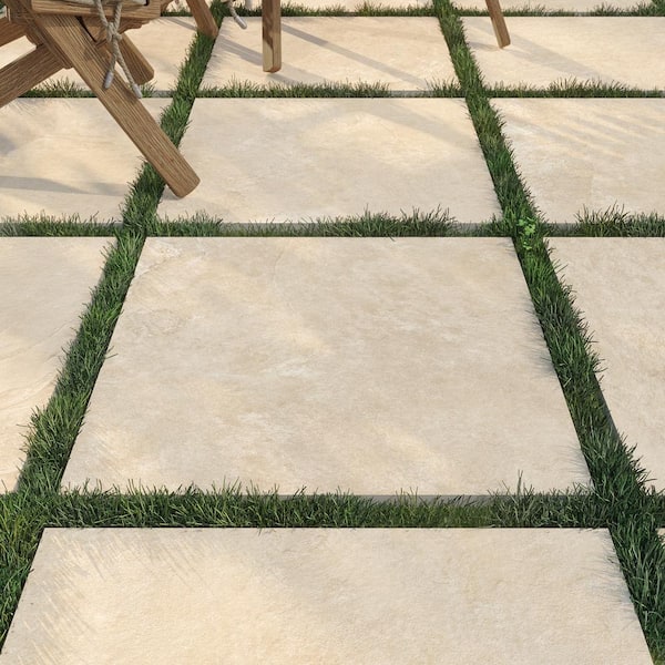 Corso Italia Slate White 24 in. x 24 in. x 0.75 in. Stone Look Porcelain Paver (Case of 2)