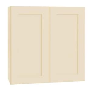Newport Cream Painted Plywood Shaker Assembled Wall Kitchen Cabinet Soft Close 24 in W x 12 in D x 30 in H