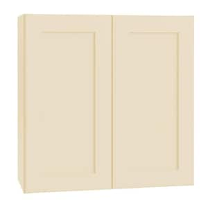 Newport Cream Painted Plywood Shaker Assembled Wall Kitchen Cabinet Soft Close 30 in W x 12 in D x 30 in H