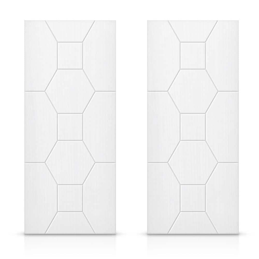 84 in. x 96 in. Hollow Core White Painted Composite MDF Interior Double Closet Sliding Doors price history on PriceWatchPro