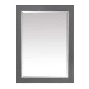 Allie 22 in. x 28 in. Surface Mount Medicine Cabinet in Twilight Gray Finish with Gold Trim