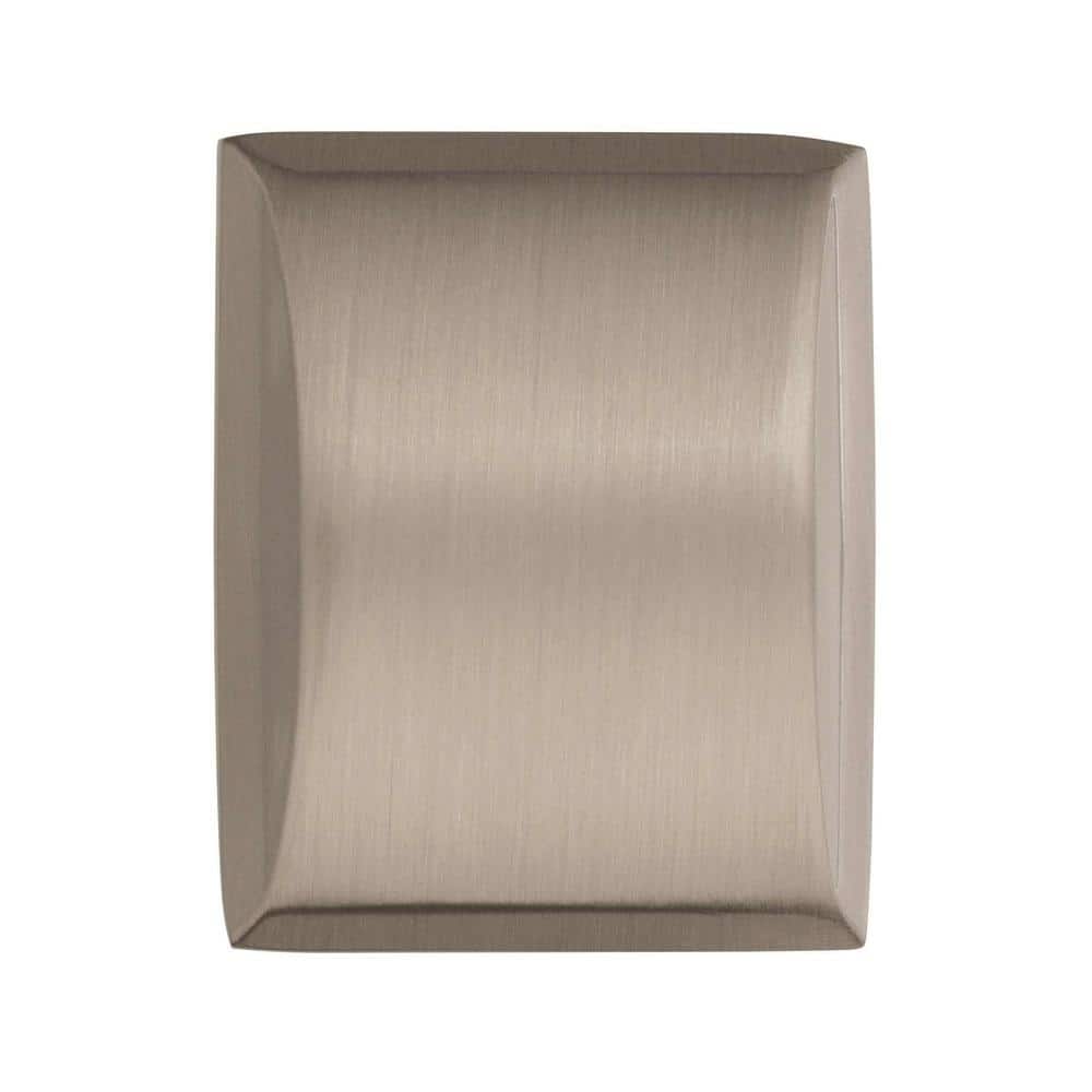 Satin Nickel Rectangular Cabinet Knob with Mounting Hardware