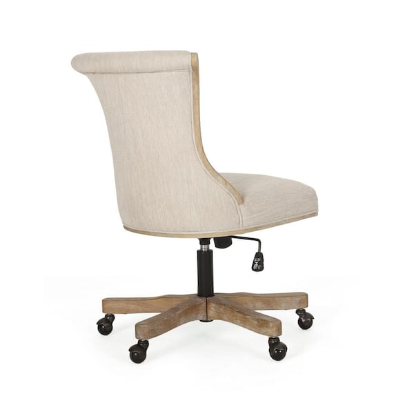 Novelia Beige Polyester Fabric Swivel Chair - Rooms To Go