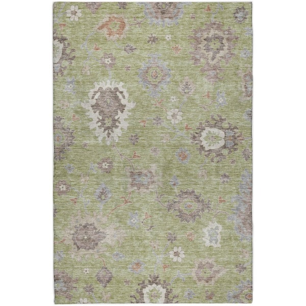 Dream Shag Premium Machine Washable Abstract ADS753 Aloe 10 ft. x 14 ft. Area Rug