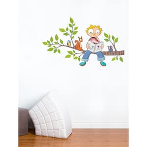 (49.5 in x 30 in) Multi-Color "Ludo's New Story" Kids Wall Decal