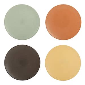 Capetown Assorted Colors 4-Piece 8 in. Stoneware Dessert Plate Set