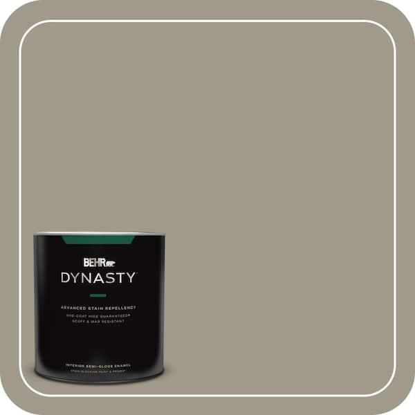 1 qt. #QE-58 Moon Rock Semi-Gloss Enamel Interior Stain-Blocking Paint and Primer
