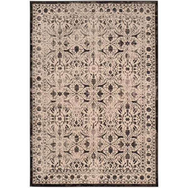 Safavieh Brilliance Cream/Black 9 ft. x 12 ft. Border Area RugBRL502C