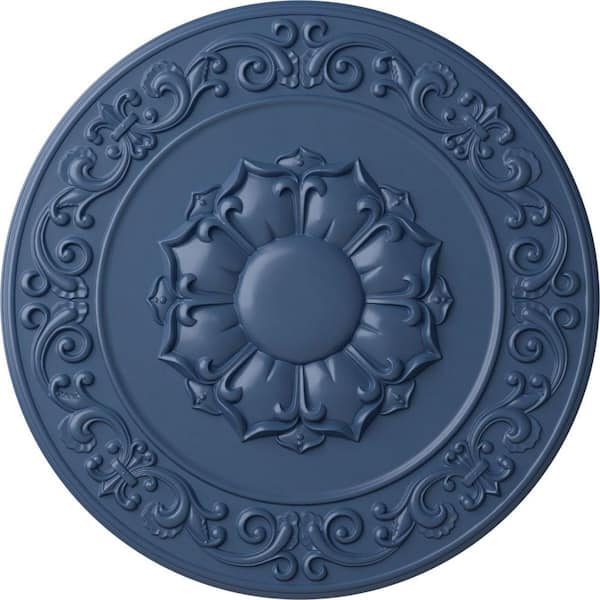 Ekena Millwork 27-3/4" x 2" Sydney Urethane Ceiling Medallion (Fits Canopies up to 5-3/4"), Hand-Painted Americana