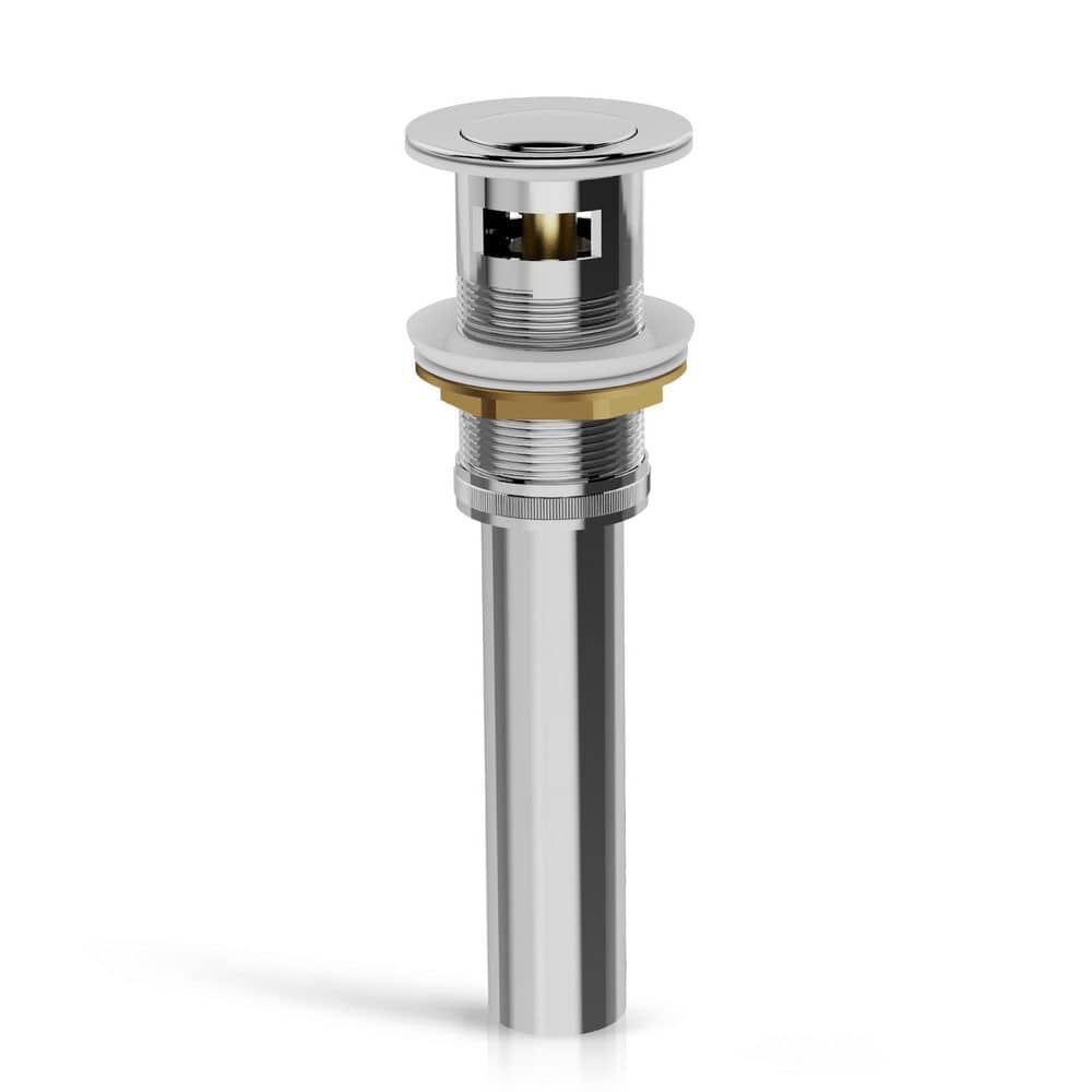 EVERSTEIN Push Button Bathroom Sink Drain with Overflow Easy Install in ...