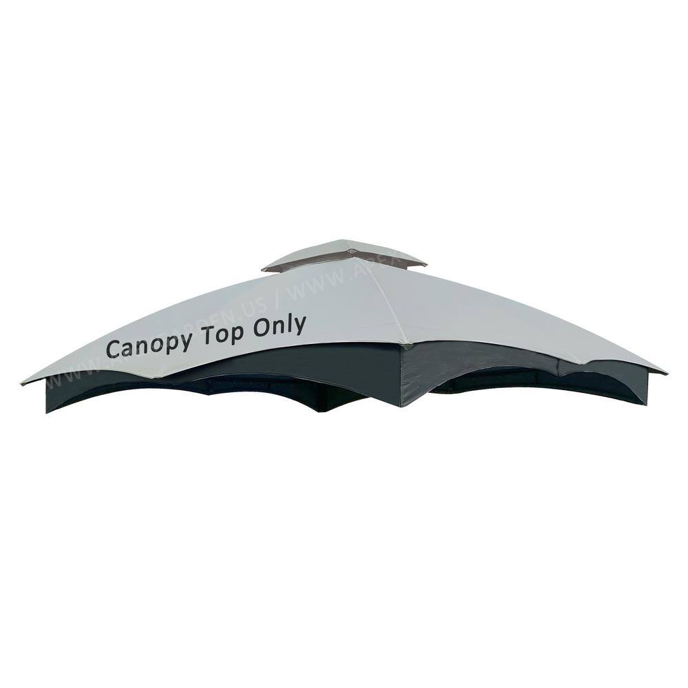 Gray Polyester Replacement Canopy Top for 10' x 12' Gazebo