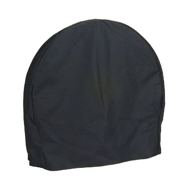 Sunnydaze 24 in. Round Black Firewood Log Hoop Cover