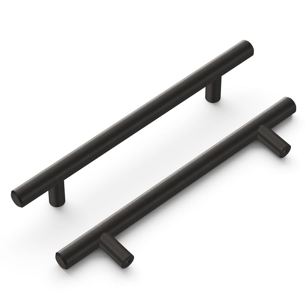 Bar Pulls Collection Pull 5-1/16 in. (128mm) Center to Center Brushed Black Nickel Cabinet Bar Pull price history on PriceWatchPro