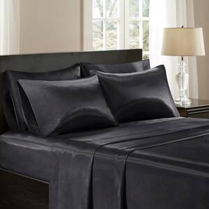 Satin 6-Piece Polyester Wrinkle-Free Luxurious Sheet Set