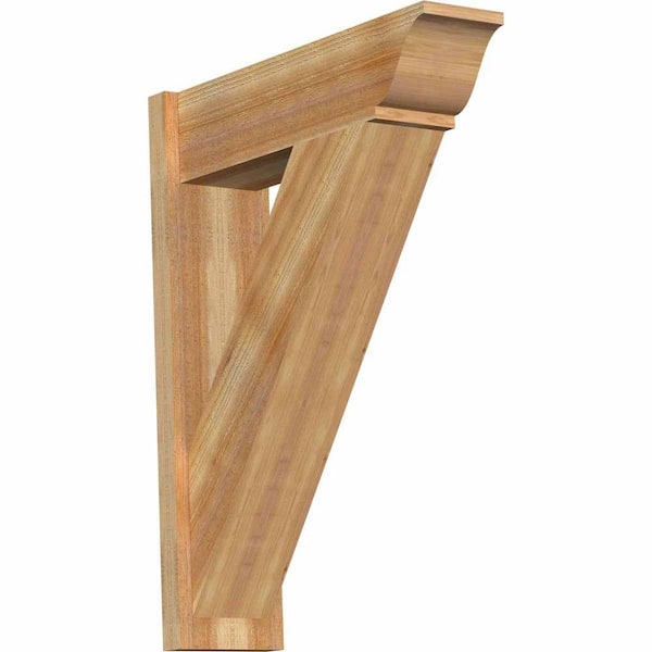 Ekena Millwork 8 in. x 36 in. x 28 in. Traditional Rough Sawn Western Red Cedar Outlooker