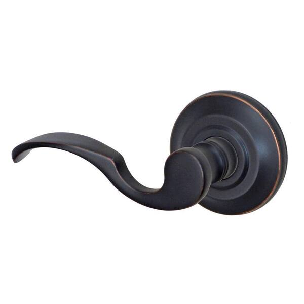 Fusion Oil-Rubbed Bronze Drop Tail Dummy Set Left Handed Lever with Cambridge Rose