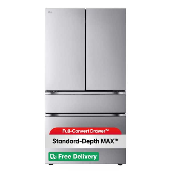 30 cu. ft. SMART Standard Depth MAX French Door Refrigerator with Internal Water Dispenser in PrintProof Stainless Steel
