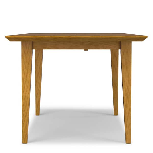 Simpli Home Colby Contemporary Oak Wood 76 in. Rectangle 4 Legs