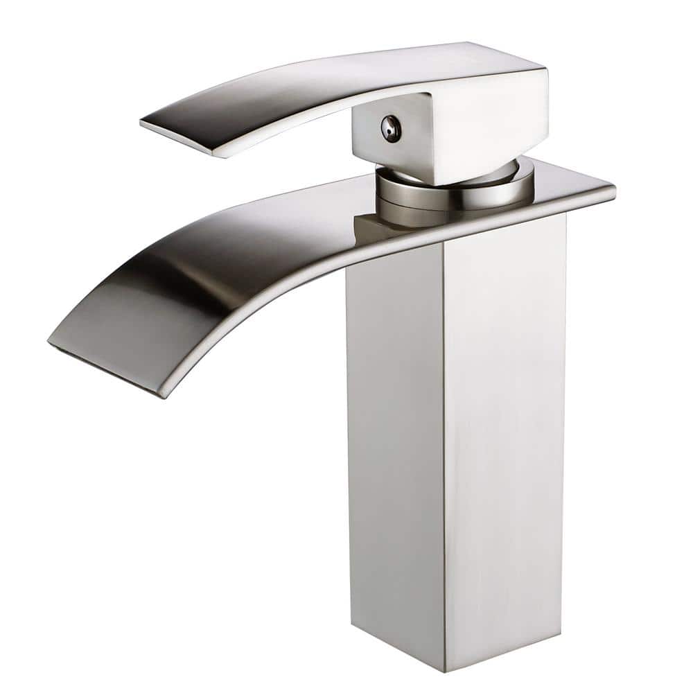 Waterfall Bathroom Faucet, Single Handle Single Hole Bathroom Lavatory Vani