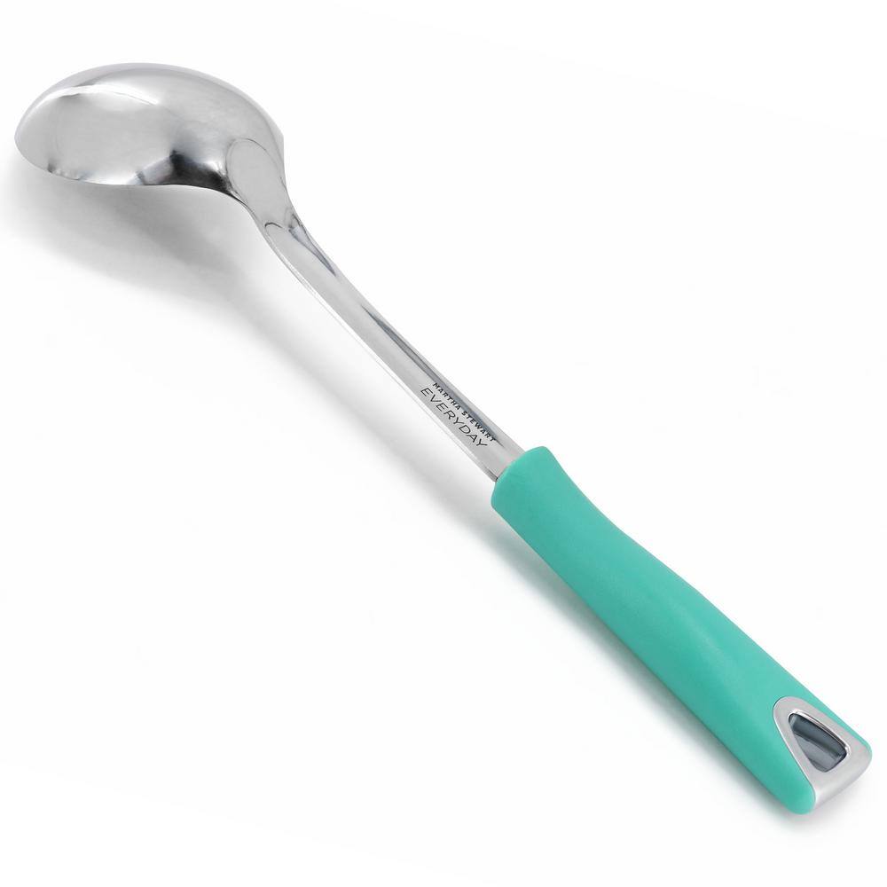 Turquoise Stainless Steel Ladle and Serving Spoon Set