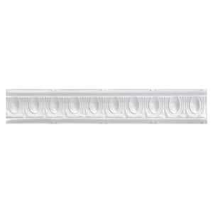 Puffy Archways 0.012 in. x 4.25 in. x 48 in. Metal Bed Moulding Nail-Up Tin Cornice in White (48 Ln. ft./Pack)(12Pieces)