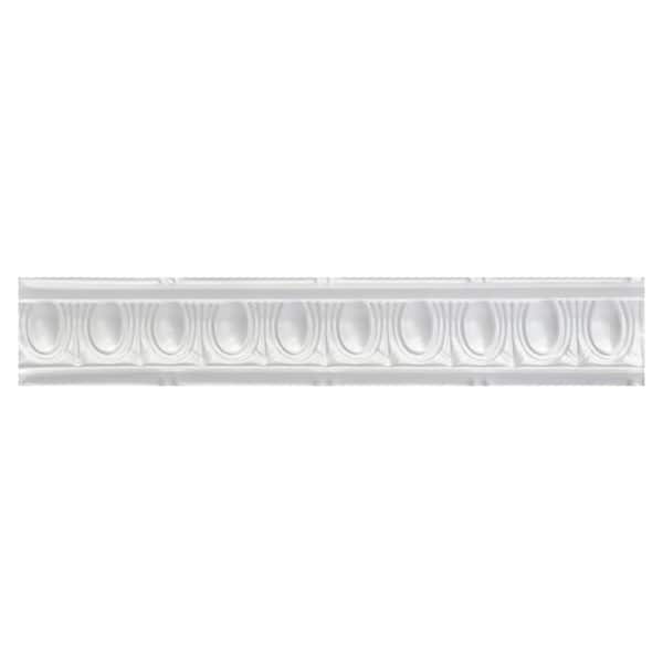 FROM PLAIN TO BEAUTIFUL IN HOURS Puffy Archways 0.012 in. x 4.25 in. x 48 in. Metal Bed Moulding Nail-Up Tin Cornice in White (48 Ln. ft./Pack)(12Pieces)