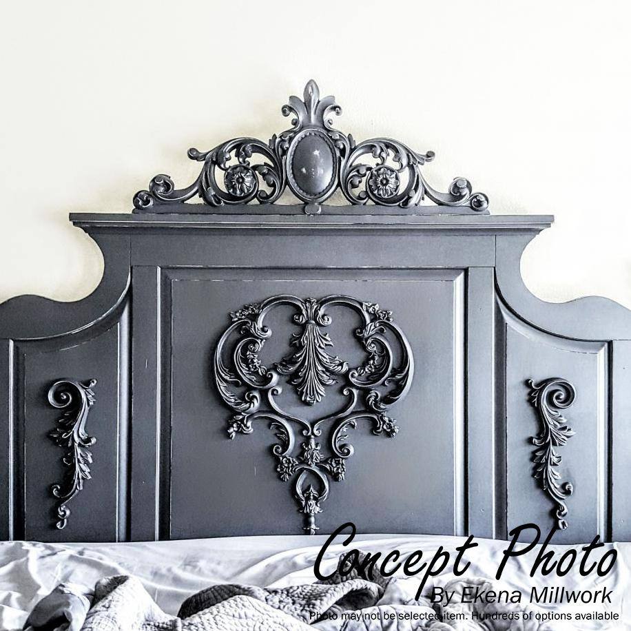 Swindon White Polyurethane Fleur de Lis Onlay Scroll