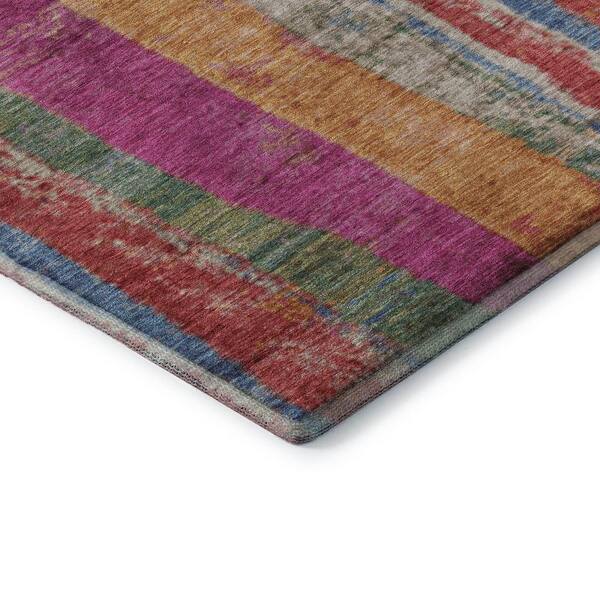 Mayfield Premium Machine Washable Abstract AMF1910 Putty 2 ft. 3 in. x 7 ft. 6 in. Runner Rug