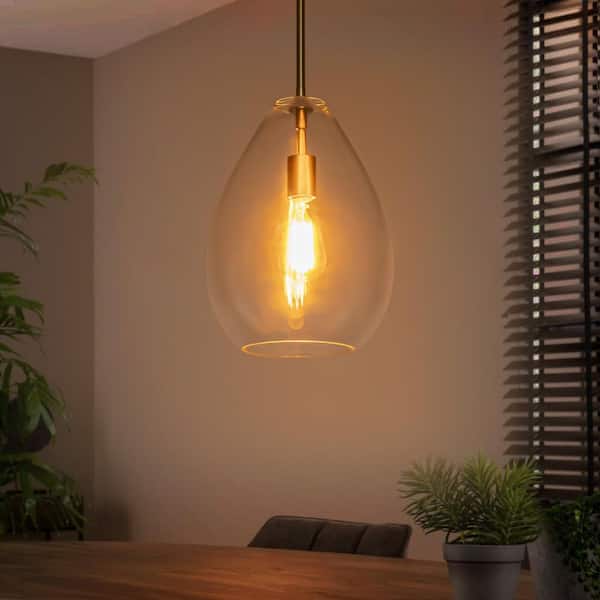 Rennnsan Athol 1-Light Brushed Gold Industrial Pendant Lighting