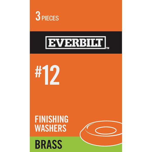 Everbilt #12 Brass Finishing Washers (3-Pack)