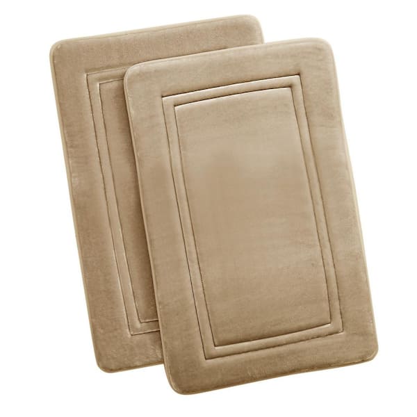 KHOKI ラグ TRULY CALM HeiQ Antimicrobial Memory Foam (20x32) Bath Rug in