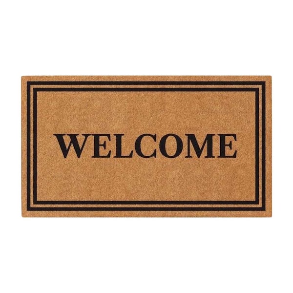 Welcome Coir 30 in. x 48 in. Indoor/Outdoor Non-Slip Entry Mud Mat, Brown