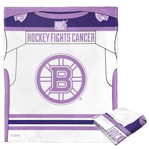 NHL Help Fight Cancer Jersey Bruins Silk Touch Multi-color Throw