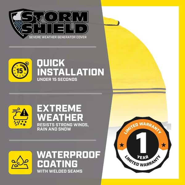 Storm Shield Severe Weather Portable Generator Cover by GenTent for 4000 to 12,500-Starting Watts Generators