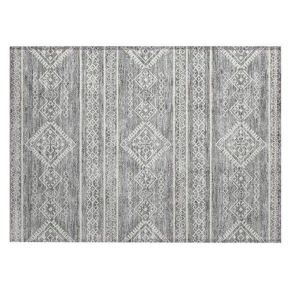 Addison Rugs Chantille Machine Washable Indoor/Outdoor Abstract ACN901 Gray 1 ft. 8 in. x 2 ft. 6 in. Area Rug