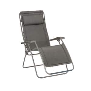 RSX Clip Metal Frame Outdoor Recliner with Sunbrella Padded Mattress, Cushion Slate Color