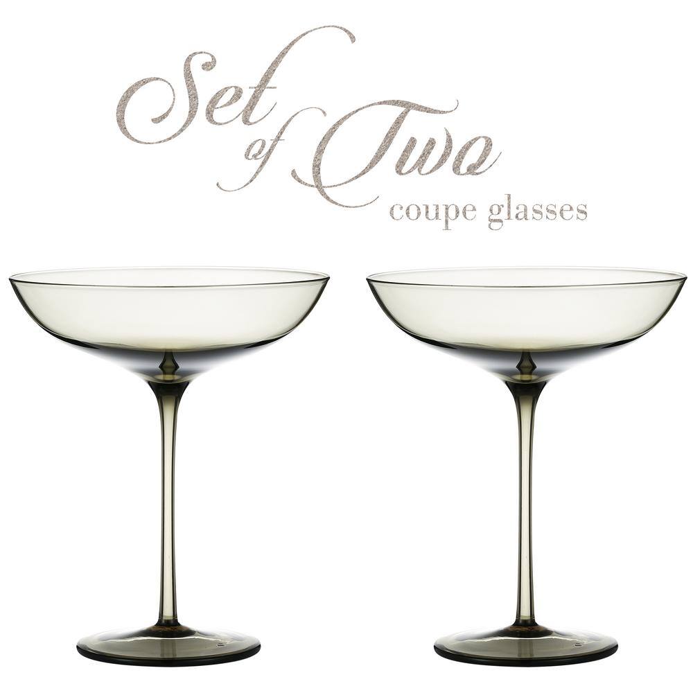 Berkware Set of 2 Luxurious and Elegant Coupe Cocktail Glass - Blue