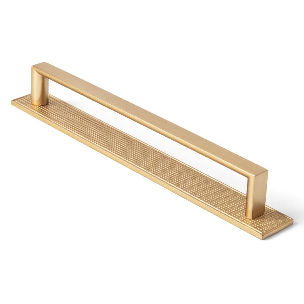 2-Pack 7-9/16 in. (192 mm) Champagne Bronze Zinc Alloy Cabinet Pull with Grid-Textured Rectangular Backplate Drawer Pull price history on PriceWatchPro