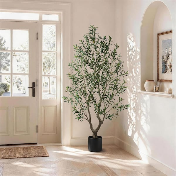 Vitalismo 7 ft. Artificial Olive Tree with Realistic Leaves Faux