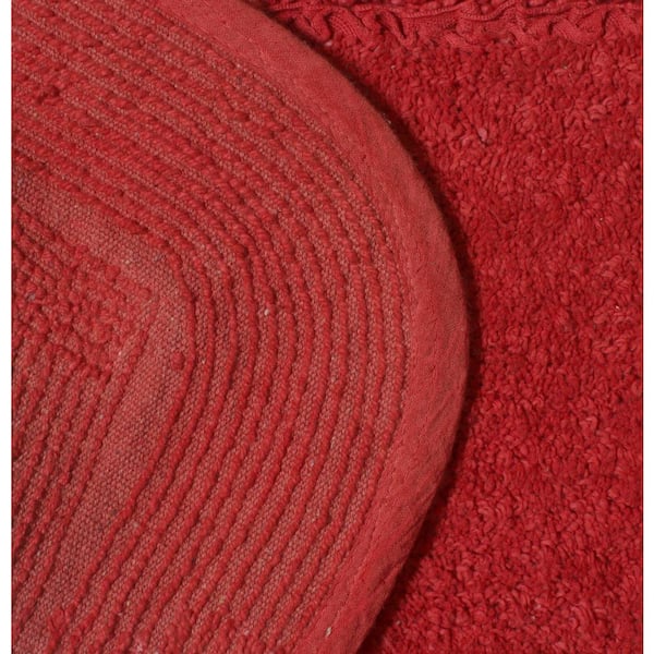 HOME WEAVERS INC Allure Collection 17 in. x 24 in. Orange Cotton Bath Rug  BALL1724CO - The Home Depot