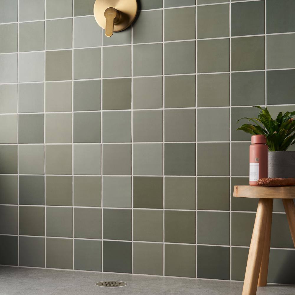 Sage Green Matte Porcelain 5x5 Wall Tile