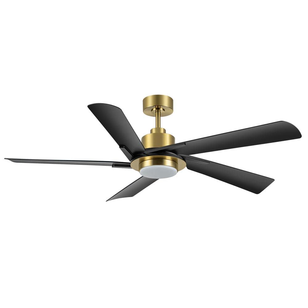 60 in. Integrated LED Indoor Matte Black 6-Speed DC Ceiling Fan with Light Kit/Remote Control price history on PriceWatchPro
