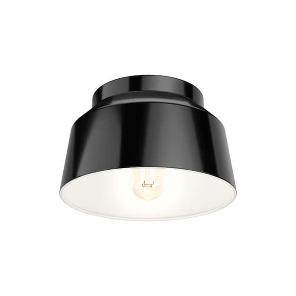Cranbrook 12 in. 1 Light Matte Black Flush Mount Bedroom Light