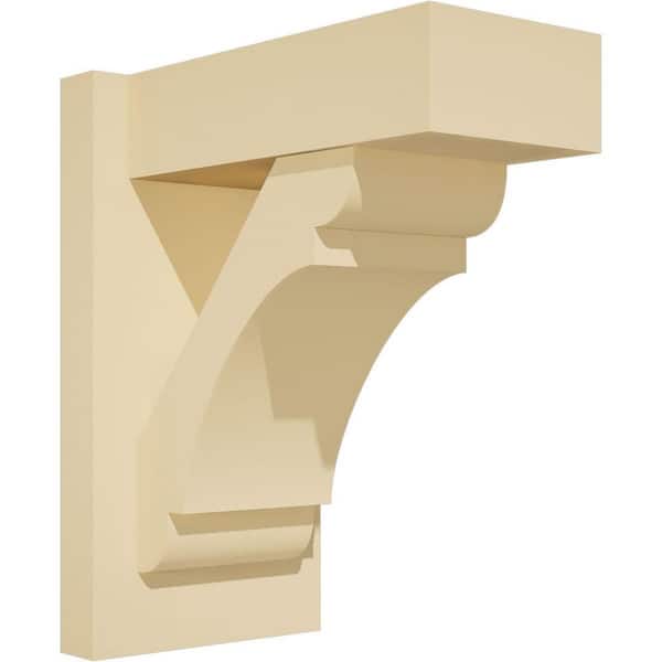 Ekena Millwork Olympic 7 in. W x 14 in. H x 12 in. D Signature Urethane Polyurethane Outlooker with Block Ends