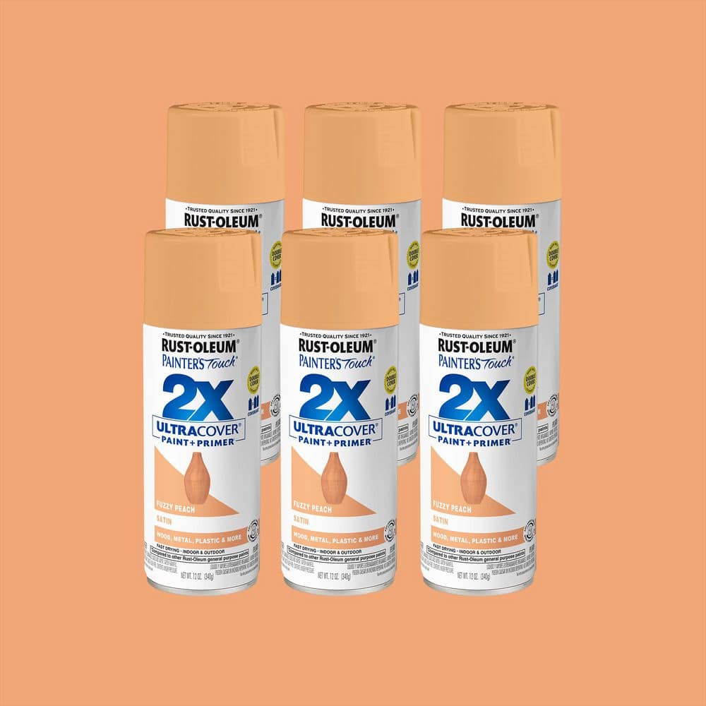 Peach Milk Rust-Oleum Painter's Touch 2X 12 oz. Satin Fuzzy Peach