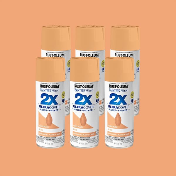 12 oz. Satin Fuzzy Peach General Purpose Spray Paint (Case of 6)